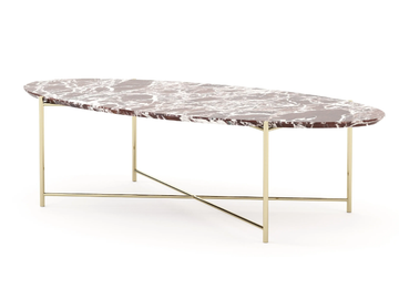 VIVIAN - Oval brass side table for living room by Stylish Club - view 2